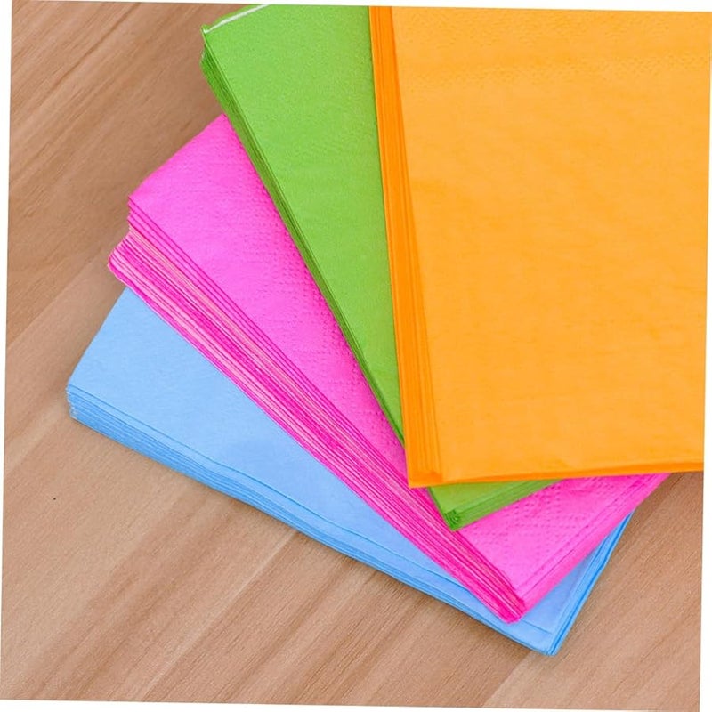 مناديل الكوكتيل 80 حزمة مناديل ورقية ملونة للزفاف حفلة عيد الميلاد - Image 4